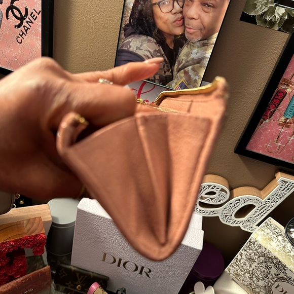 Miu Miu Pink Leather Studded Bow Crystal Embellished Zip Around Wallet - Picture 9 of 15